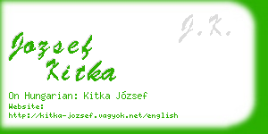 jozsef kitka business card
